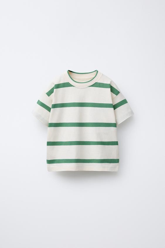 STRIPED LABEL T-SHIRT | Zara US