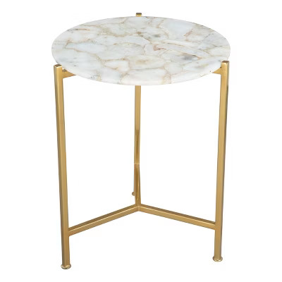 Zuo Haru Side Table White & Gold | Target