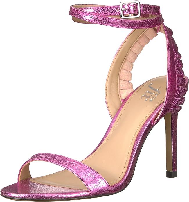 Amazon Brand - The Fix Women's Caroline Ankle Strap Ruffle Detail Heeled Sandal | Amazon (US)