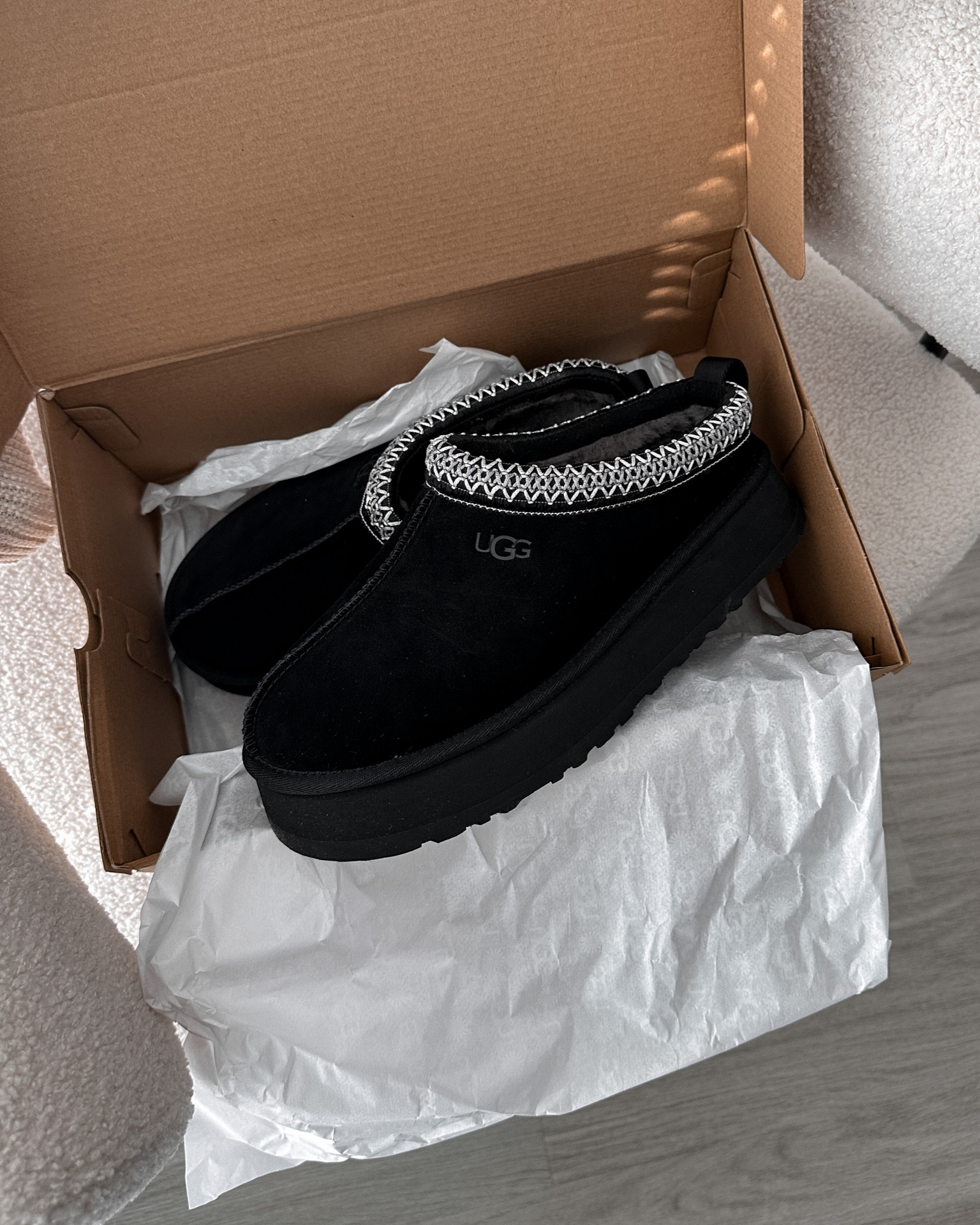Black UGG Tazz slippers! I would recommend sizing up to the next size if you are in between half sizes! 


#LTKSeasonal #LTKshoecrush