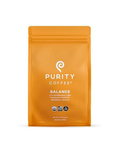 Purity Coffee BALANCE 2/3 Decaf Medium Roast Ground Coffee (12oz Bag) - Specialty-Grade Mountain Water Processed Decaf + Regular Arabica Blend- USDA Certified Organic Decaffeinated - Third Party Tested for Mold, Mycotoxins, Pesticide Residue | Amazon (US)
