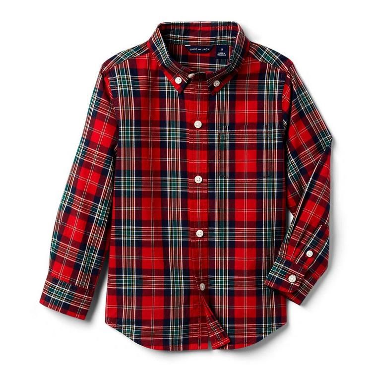 Plaid Poplin Shirt | Janie and Jack