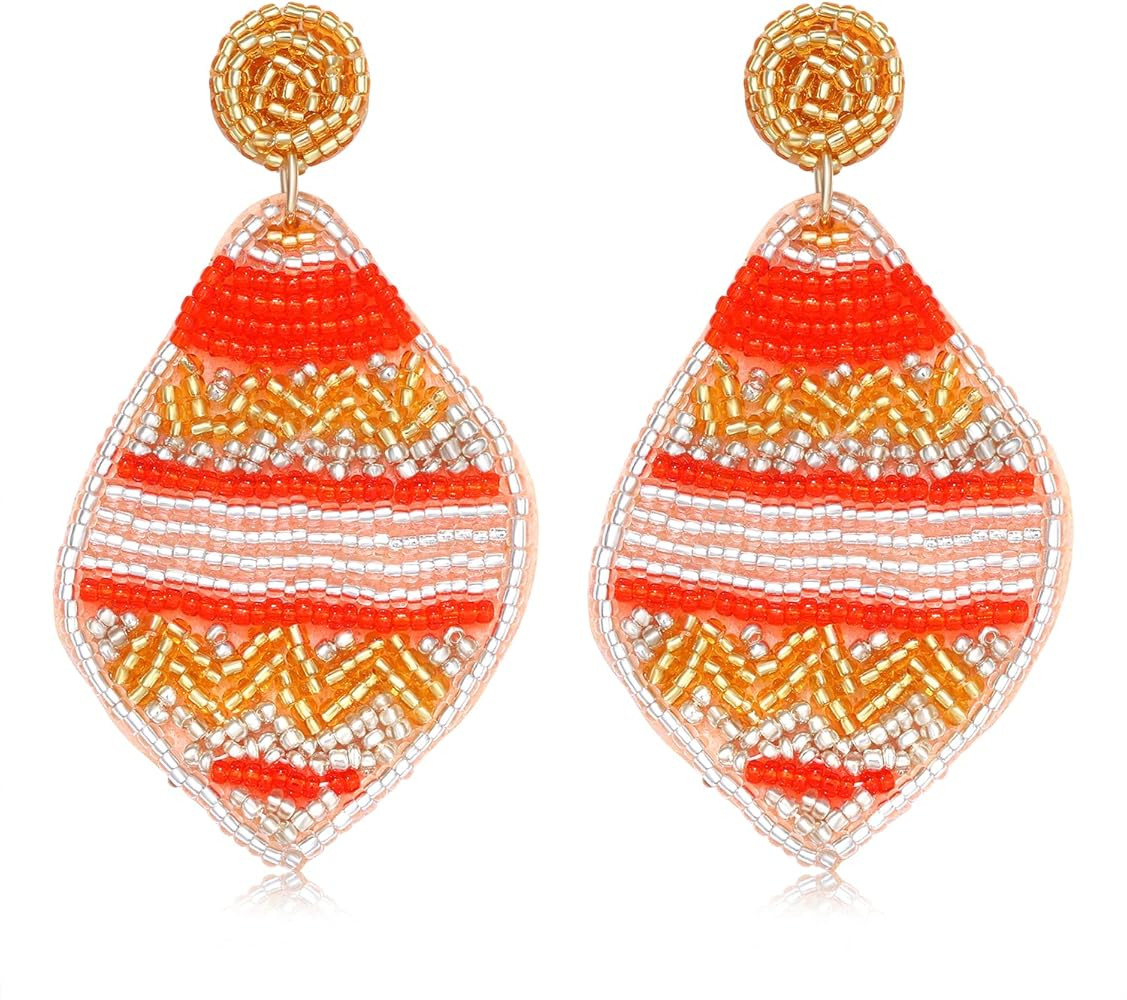 Winter Snowflake Flower Drop Dangle Earrings Hypoallergenic Snowflake Pierced Stud Earrings For W... | Amazon (US)