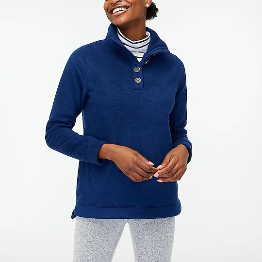 Sherpa button-front tunic | J.Crew Factory