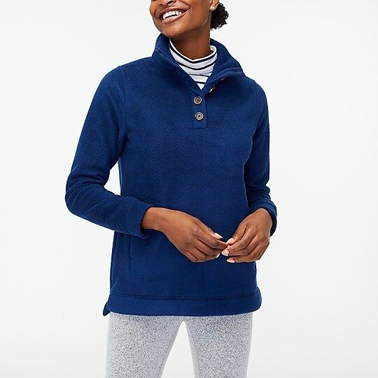 Sherpa button-front tunic | J.Crew Factory