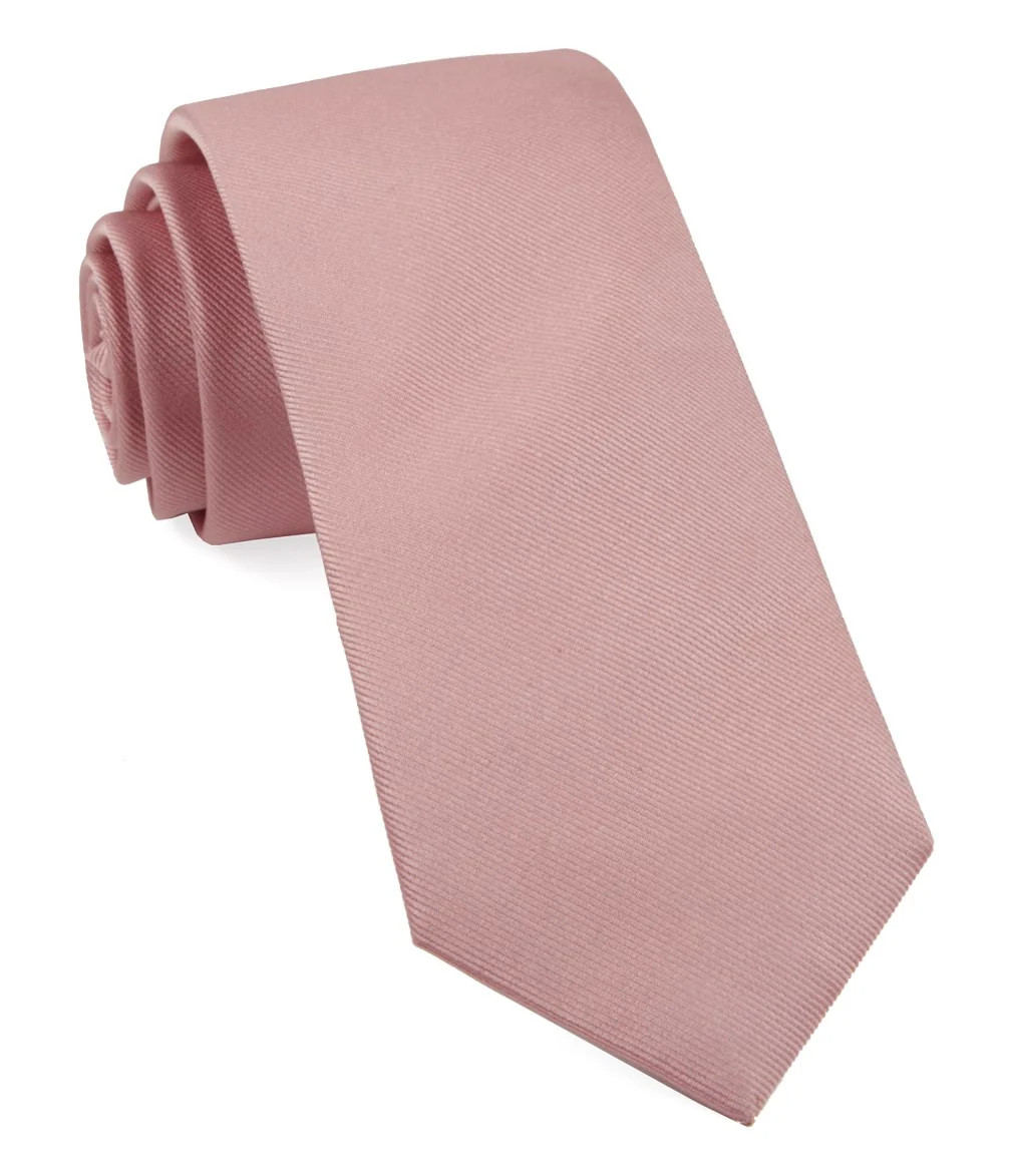 Grosgrain Solid Baby Pink Tie | Silk Ties | Tie Bar | The Tie Bar
