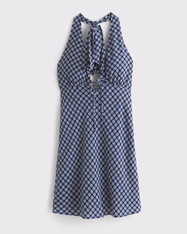 Women's Halter Tie-Front Slip Mini Dress | Women's Dresses & Jumpsuits | Abercrombie.com | Abercrombie & Fitch (US)