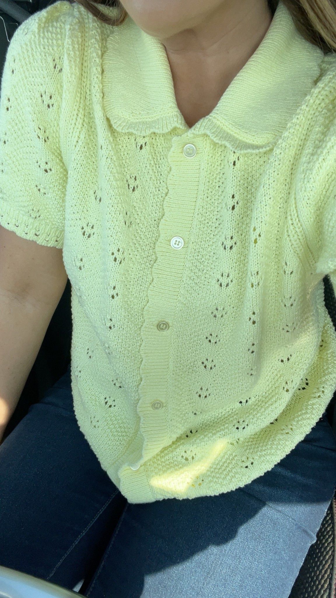 I can’t believe this little sweater is from Walmart! Loving this yellow for spring 
💛🌼

Walmart | Affordable Finds | Spring Finds 