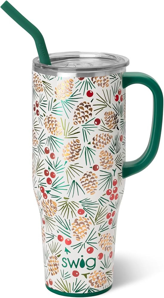 Swig Life 40oz Mega Mug | 40 oz Tumbler with Handle and Straw, Cup Holder Friendly, Dishwasher Sa... | Amazon (US)