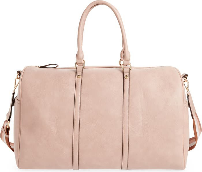 Mollie Large Vegan Leather Overnight Duffle Bag | Nordstrom | Nordstrom