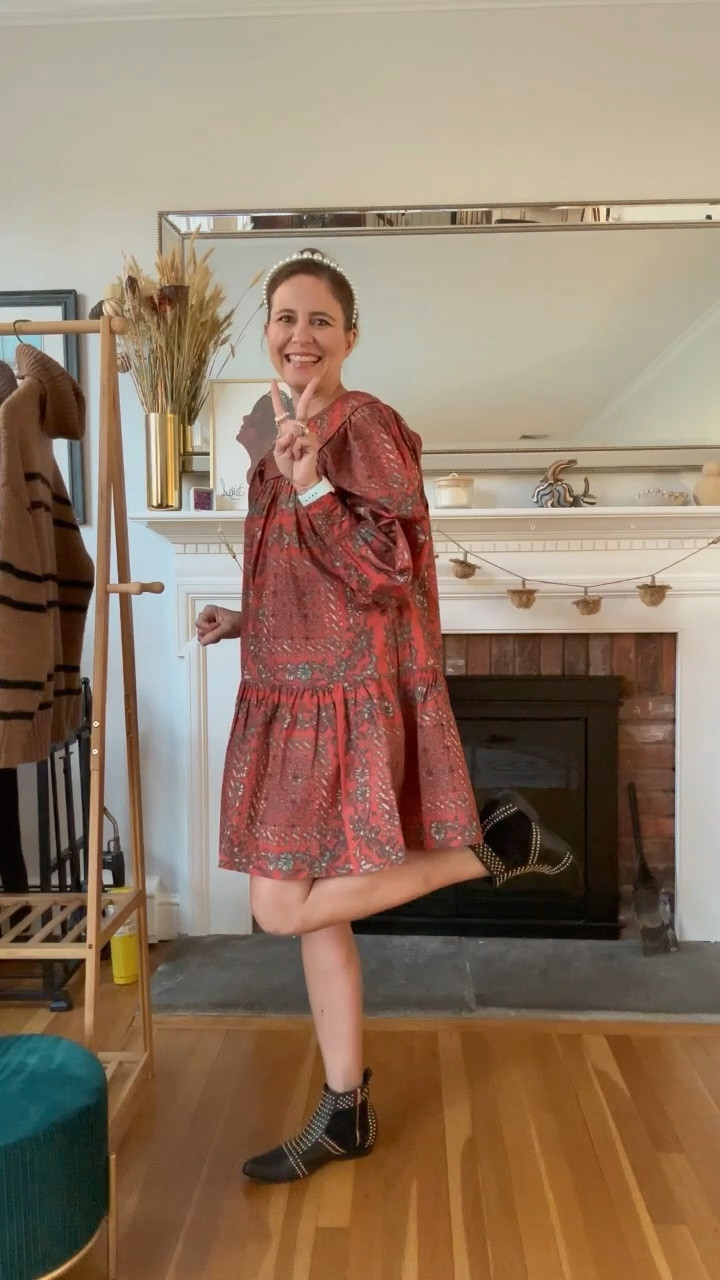 Thanksgiving maximalist 🤣🙌🏻 What is your Thanksgiving style? 

Dress is Ulla Johnson from the Shopbop Black Friday sale 🧡

#LTKCyberweek #LTKHoliday #LTKsalealert