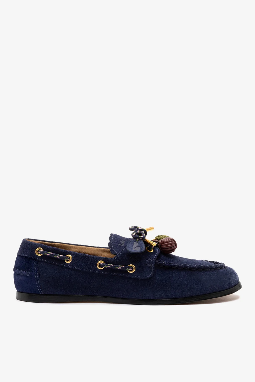 Cyprus Boat Shoe In Navy Suede | Larroude