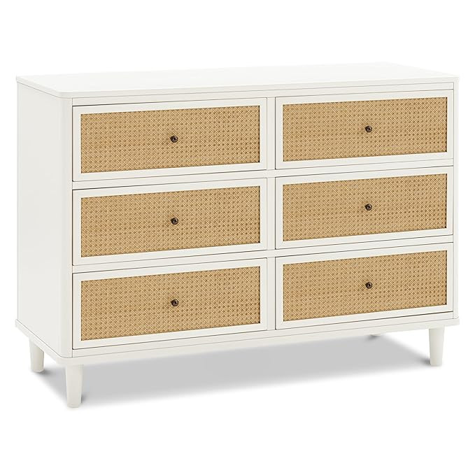 Namesake Marin with Cane 6 Drawer Dresser Warm White and Honey Cane | Amazon (US)