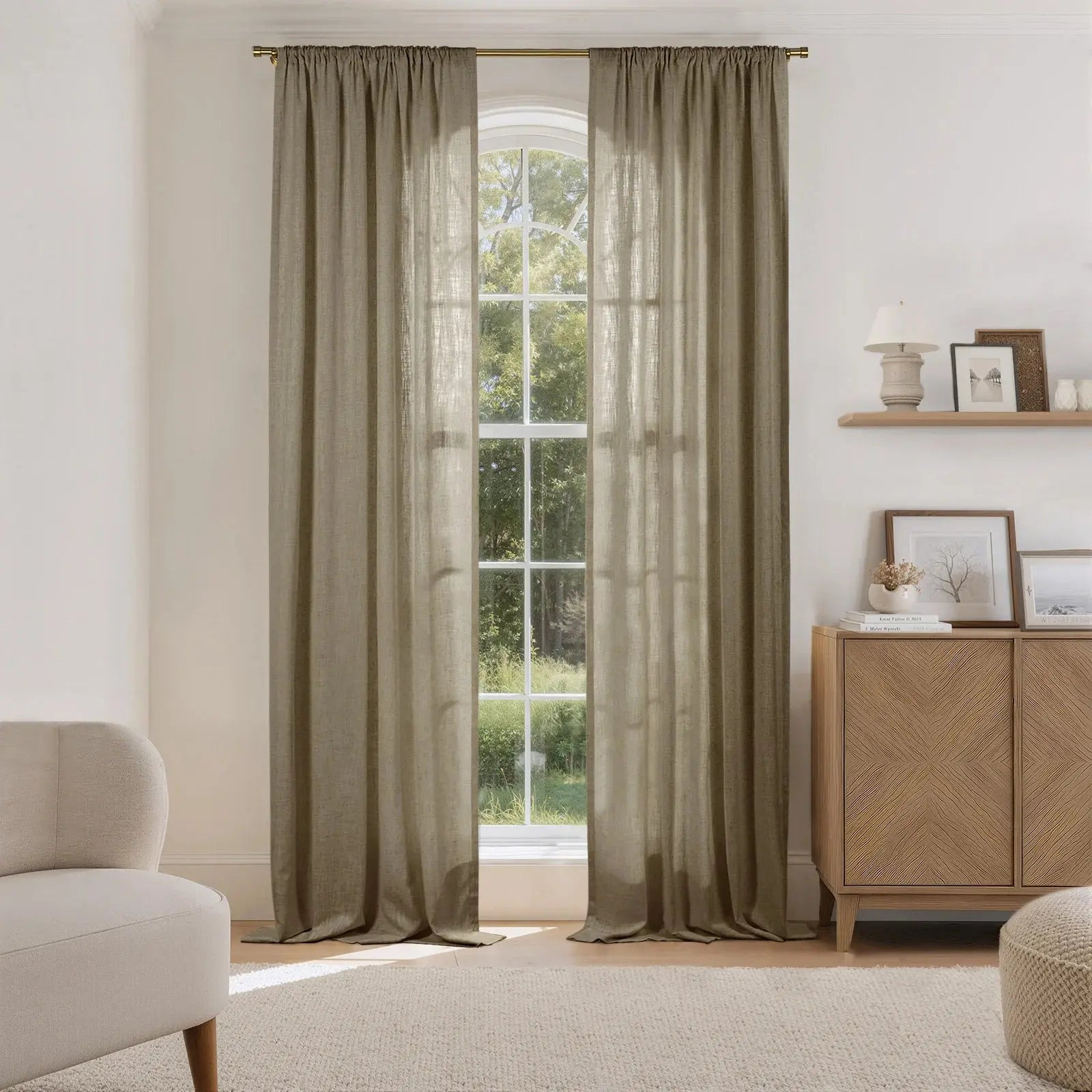 Liz Linen Drape Soft Top - Taupe Grey 1908-8 | TWOPAGES