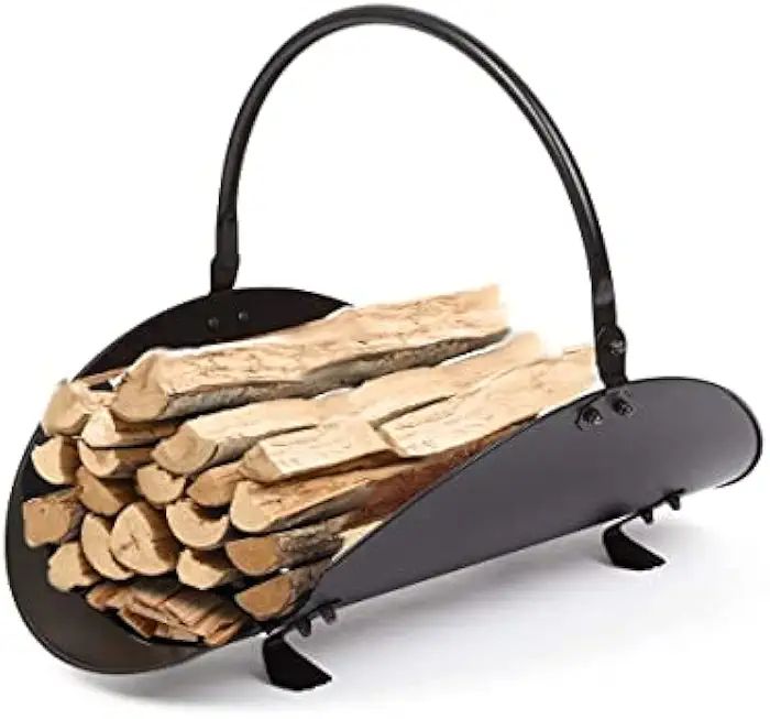 Rocky Mountain Goods Firewood Basket Holder Indoor - Decorative Finish Metal Log Holder - Firepla... | Amazon (US)