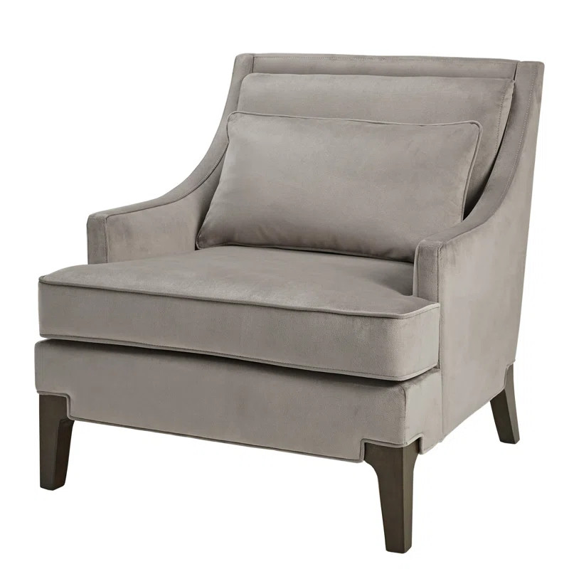 Anna Martha Stewart Anna Velvet Armchair with Lumbar Pillow | Wayfair North America