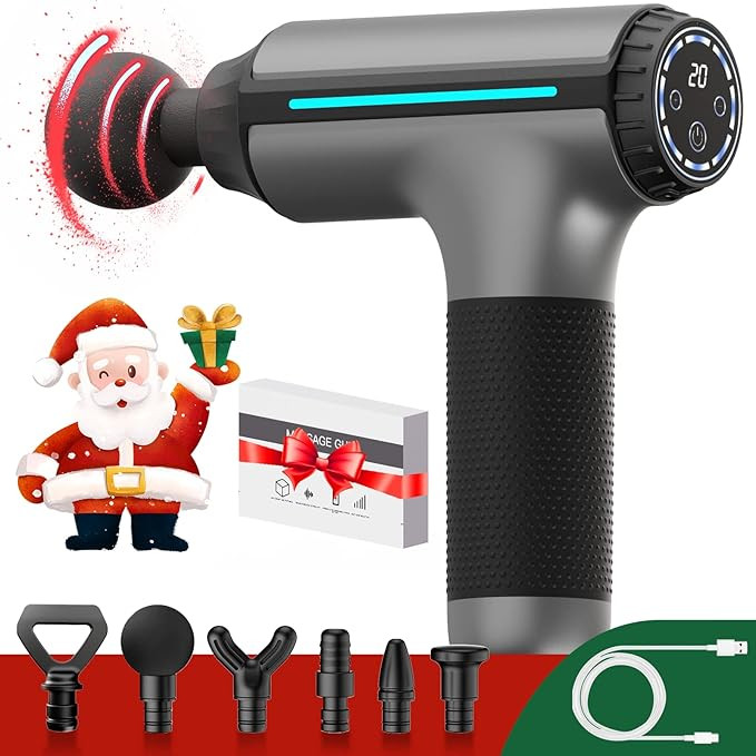 Lnoyui Massage Gun Deep Tissue,20 Speeds & 6 Heads Massager for Athletes Pain Relief,Handheld Ele... | Amazon (US)