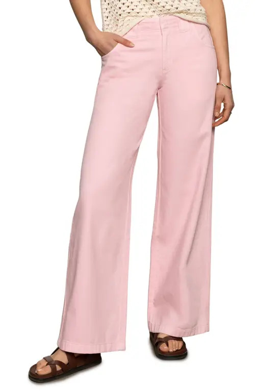 Sanctuary Arden High Waist Wide Leg Jeans in Washed Cherry Blossom at Nordstrom, Size 24 | Nordstrom