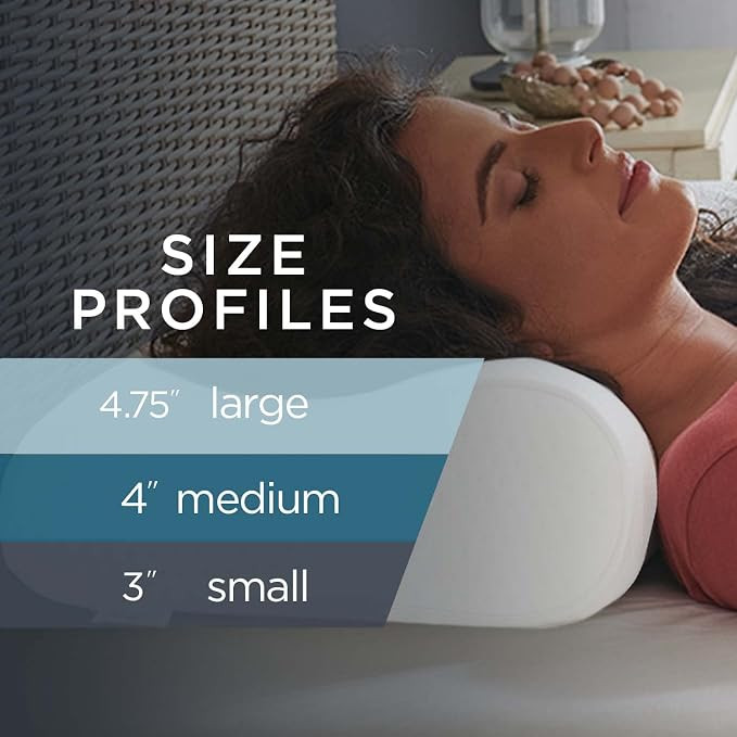 Tempur-Pedic TEMPUR-Ergo Neck Pillow, Medium Profile, White | Amazon (US)
