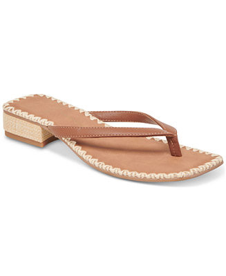 Dolce Vita Women's Barty Whipstitch Thong Low Heel Sandals - Macy's | Macy's