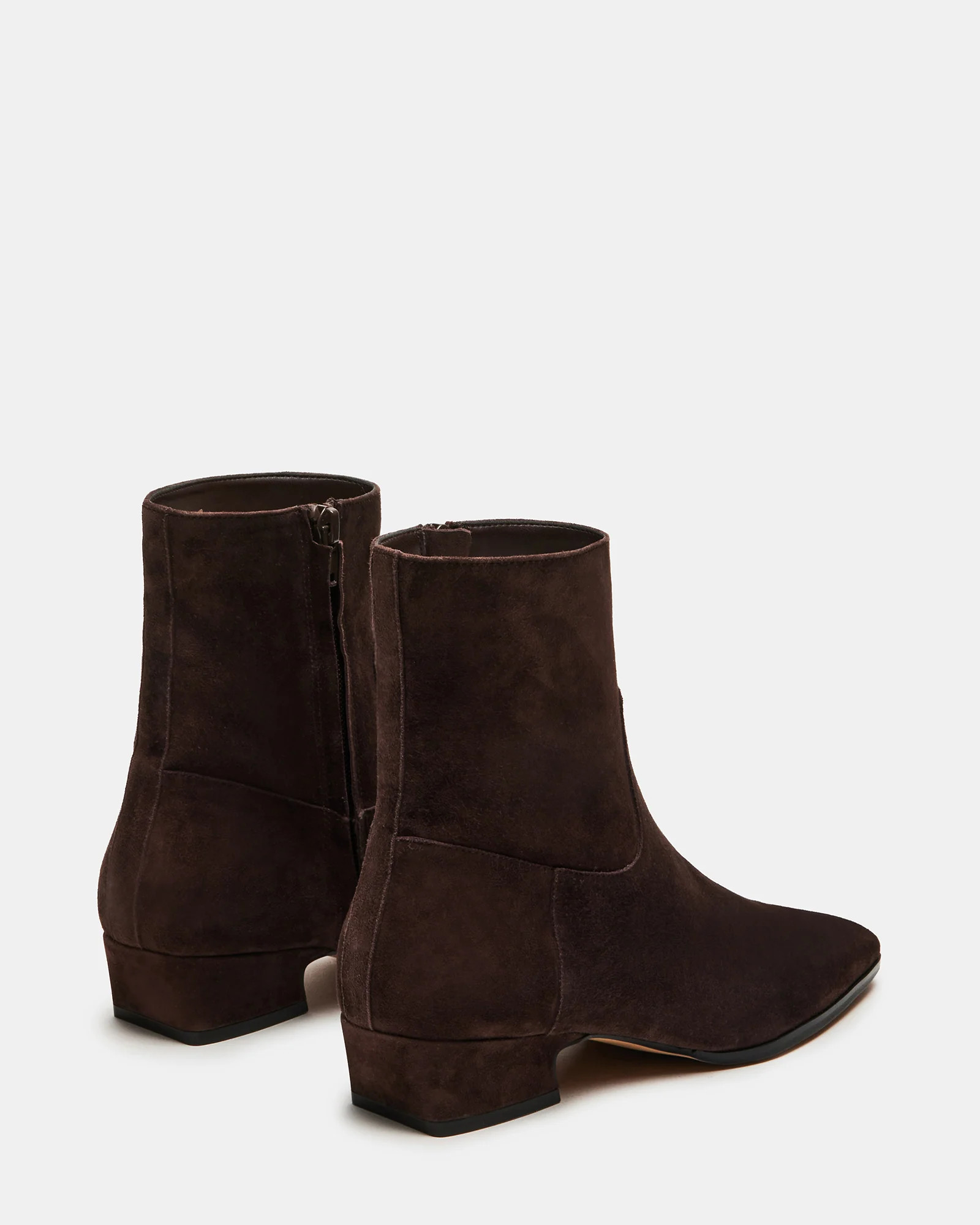 DUSTY Chocolate Brown Suede Women's Ankle Boot | Steve Madden (US)