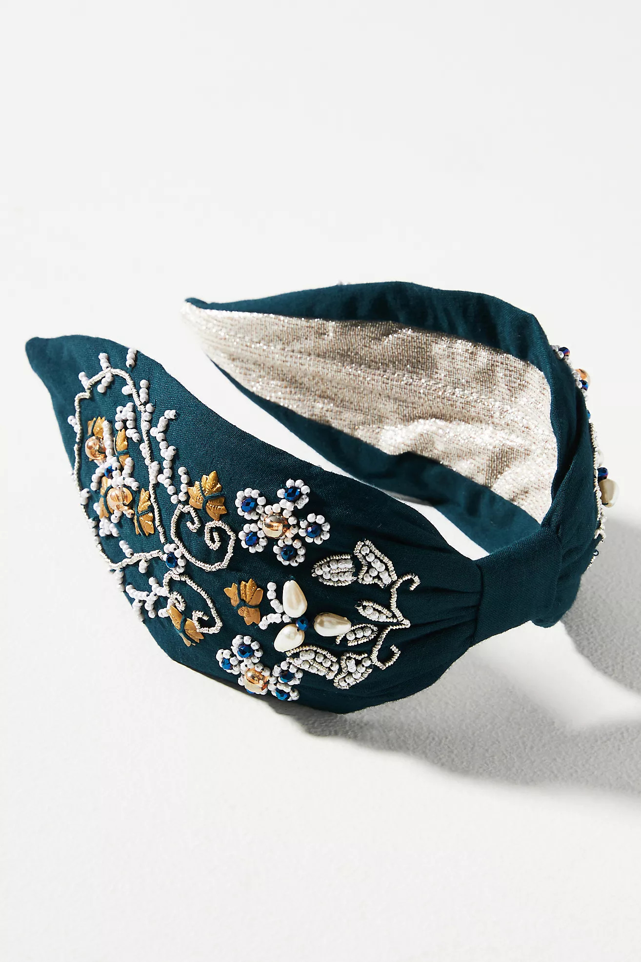 NamJosh Teal and White Headband | Anthropologie (US)
