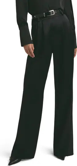 The Favorite Pleated Satin Wide Leg Pants | Nordstrom