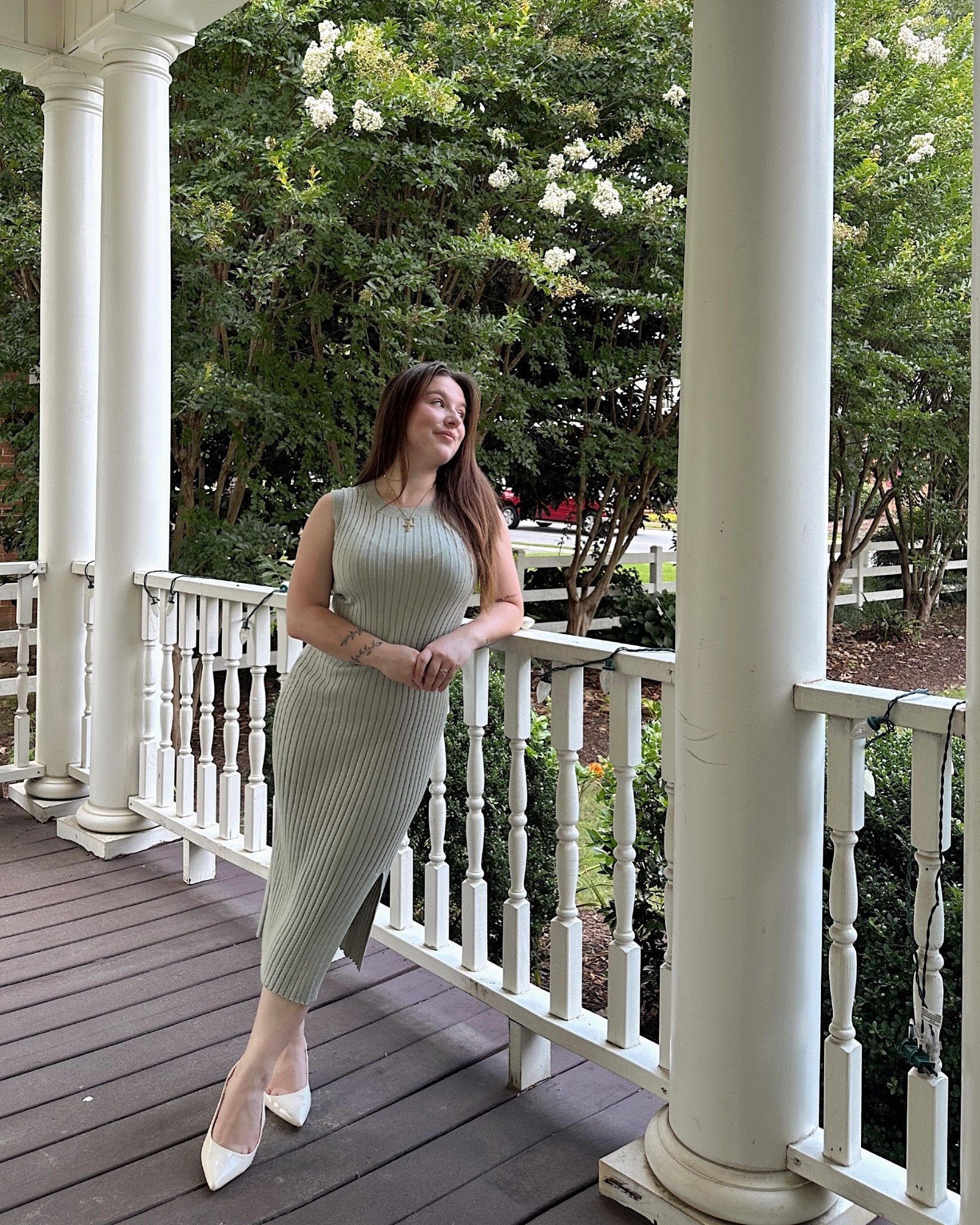 Sunday church fit🤍 Dress is from years ago so I linked a few that are similar!