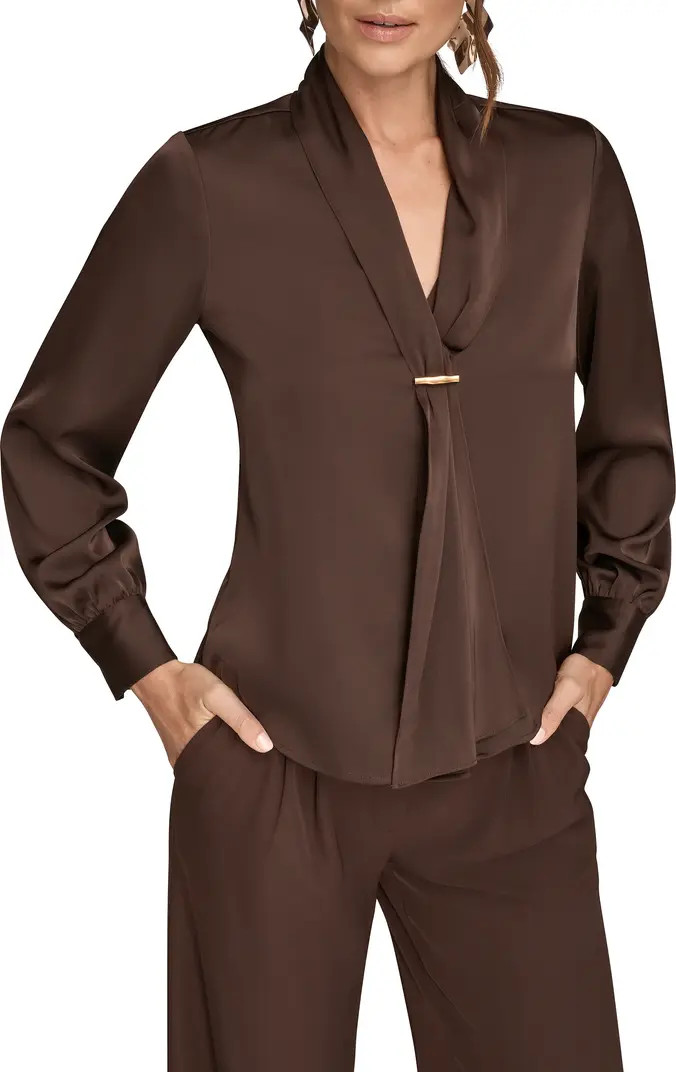Tie Neck Satin Shirt | Nordstrom