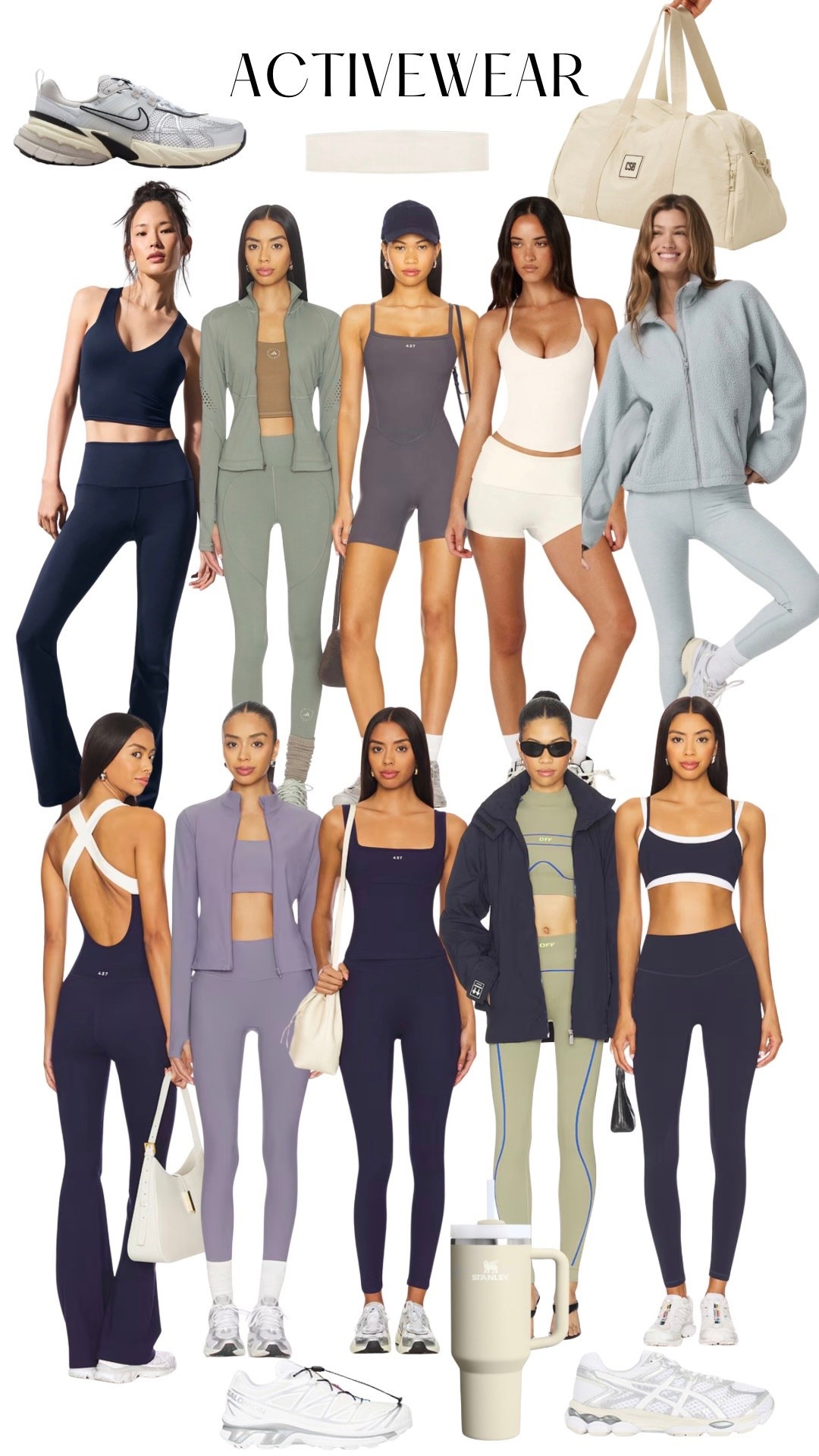 New Year New You! Shop workout outfits essentials to look and feel your best in 2026! Leggings, sports bras, hoodies, puffer jackets, sneakers, duffle bags, headbands, water bottles and everything else you need for an indoor or an outdoor workout. 
#workoutoutfit #activewear #workout #sportsbra #bag #dufflebag #hoodie #leggings #yoga #gym #pilates #run #running #outfit #sportsbra #shirt #top #headband #bottle #waterbottle #socks #sneakers #nike  #beyondyoga #revolve #nikeskims 
#offwhite #blue #navyblue #babyblue #green #turquoise #cream #beige #grey #white #teal #workoutset #gymclothes #clothes #nikev5 #nikeshoes #nikesneakers #nikev5rnr #437 #vuori 

#LTKfitnessgoals #LTKFindsUnder50 #LTKmorningroutine #LTKselfcare #LTKActive #LTKFindsUnder100