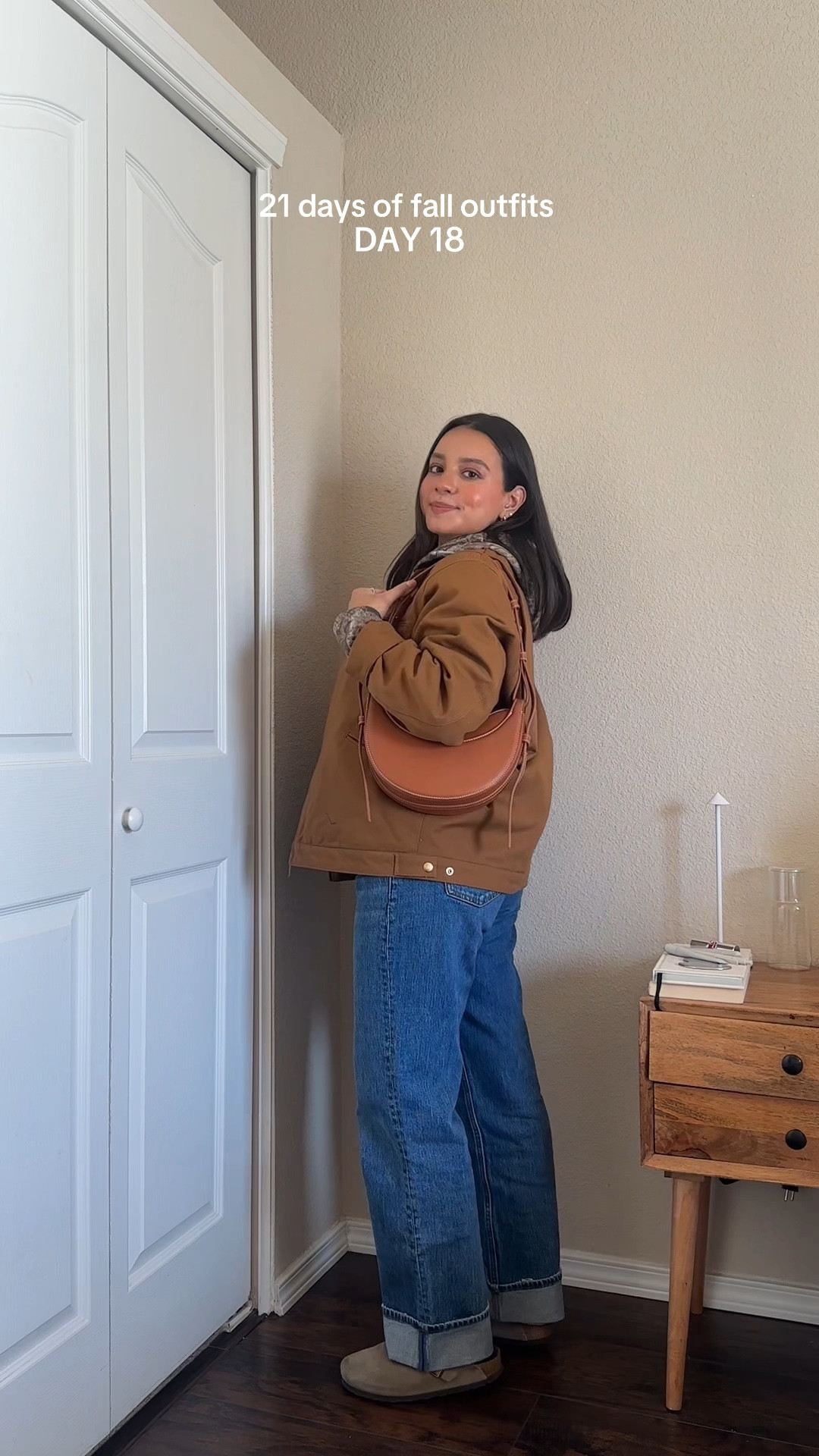 outfit inspo for that cold fall day🤎🪵🍂 — (jacket in size small + hoodie in size x-small, I’m wearing the mens feel good hoodie in camo currently out of stock, linked similar + jeans in sizs 2/26s in curve love) — bag is Polene numero dix👜

#LTKCyberWeek #LTKSeasonal #LTKStyleTip