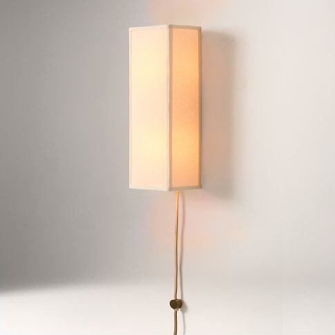 Fabric Trim Plug-In Sconce (14") | West Elm (US)