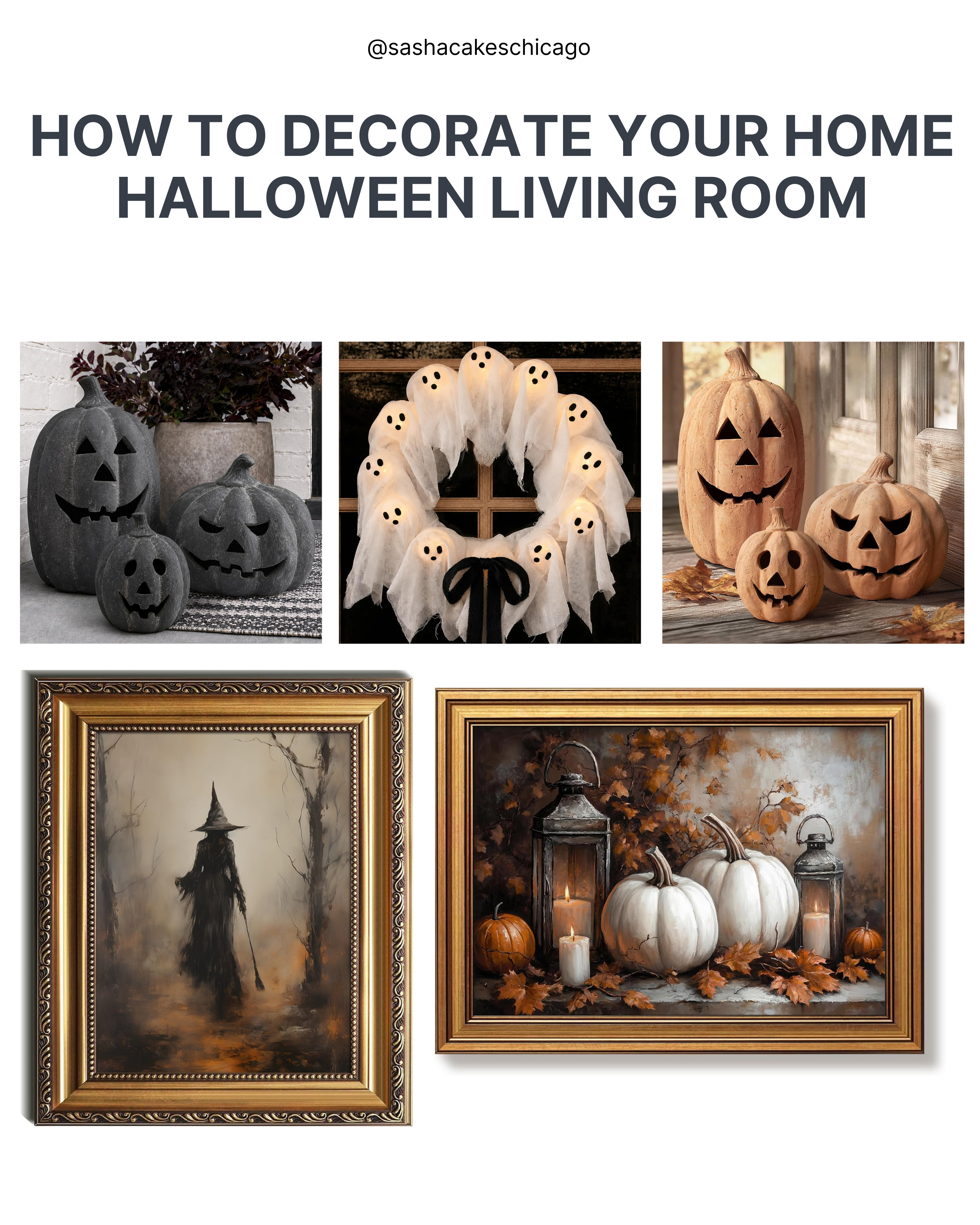 Create a spooky yet sophisticated setup: How to Decorate Your Home Halloween Living Room! 🎃🖼️👻

Transform your living room into a cozy, hauntingly stylish haven this spooky season! By blending moody, vintage-inspired oil paintings with atmospheric lighting and textured jack-o'-lantern accents, you can easily achieve an elevated Halloween aesthetic that feels both whimsical and high-end.

Here are a few featured examples from the full collection:

🖤 Black Textured Stone Jack-o'-Lantern Trio: Sleek, moody black pumpkins with carved faces that add a modern, dark academia feel to hearths or corner setups.

👻 Illuminated Ghost Wreath: Softly glowing ghost wreath to hang over your mantle, mirror, or gallery wall.

🎃 Terracotta / Sandstone Jack-o'-Lantern Trio: Warm, rustic clay-style pumpkins for natural, earthy Halloween vibes.

🧙‍♀️ Vintage Witch Silhouette Canvas Art: Gold-framed moody wall art featuring a misty, atmospheric witch scene.

🕯️ Autumn Still Life Wall Art: Elegant vintage painting with white pumpkins, cozy lanterns, and glowing candlelight.

✨ + Plus throw pillows, atmospheric lighting, garlands, and decor accents waiting in the full list!

Tap the link to shop these top picks and explore the entire Halloween living room collection directly on my LTK! 🎃🖤

Disclaimer: This post contains affiliate links. If you make a purchase through these links, I may earn a small commission at no extra cost to you. Thank you for supporting my page! 

 #LTKHome