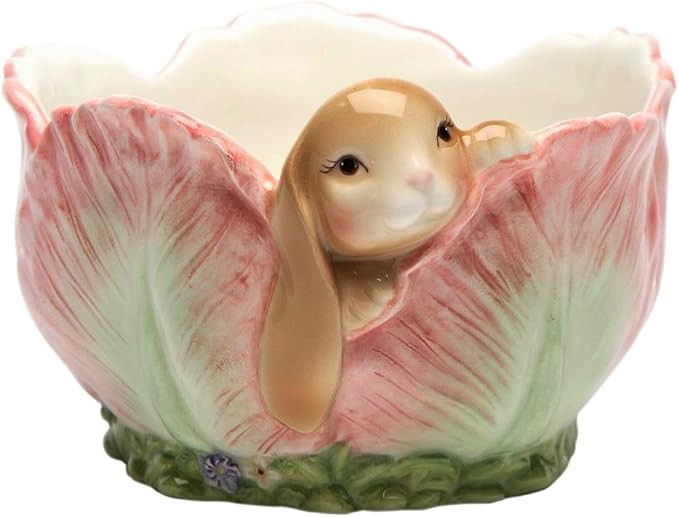 Appletree Design Ceramic Barn Yard Bunny Candy Bowl, 5-Inch Long, 2-3/4-Inch | Amazon (US)