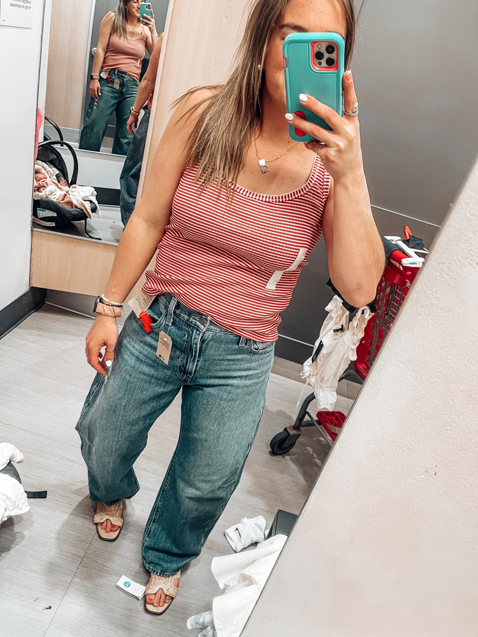 Simple spring outfit 
Spring outfit 
Outfit for spring 
Labor Day outfit 
America outfit 
Patriotic outfit 
Barrel jeans 
Levi jeans 
Levi barrel jeans 
Levi cinch jeans 
Simple tank outfit 

#LTKmomlife