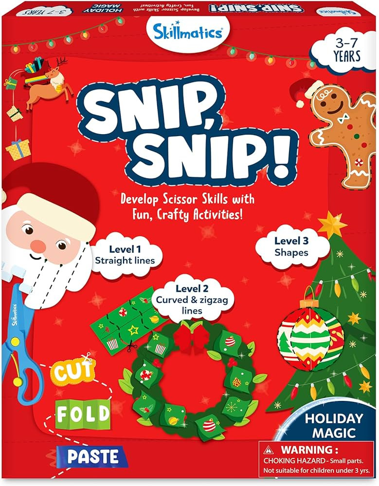 Skillmatics Scissor Skills Activity Book - Snip Snip Christmas, 25 Fun Cutting & Creative Activit... | Amazon (US)