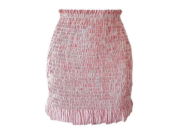 BCBGeneration Smocked Mini Skirt - TSS3278293 (Cherry) Women's Skirt | Zappos