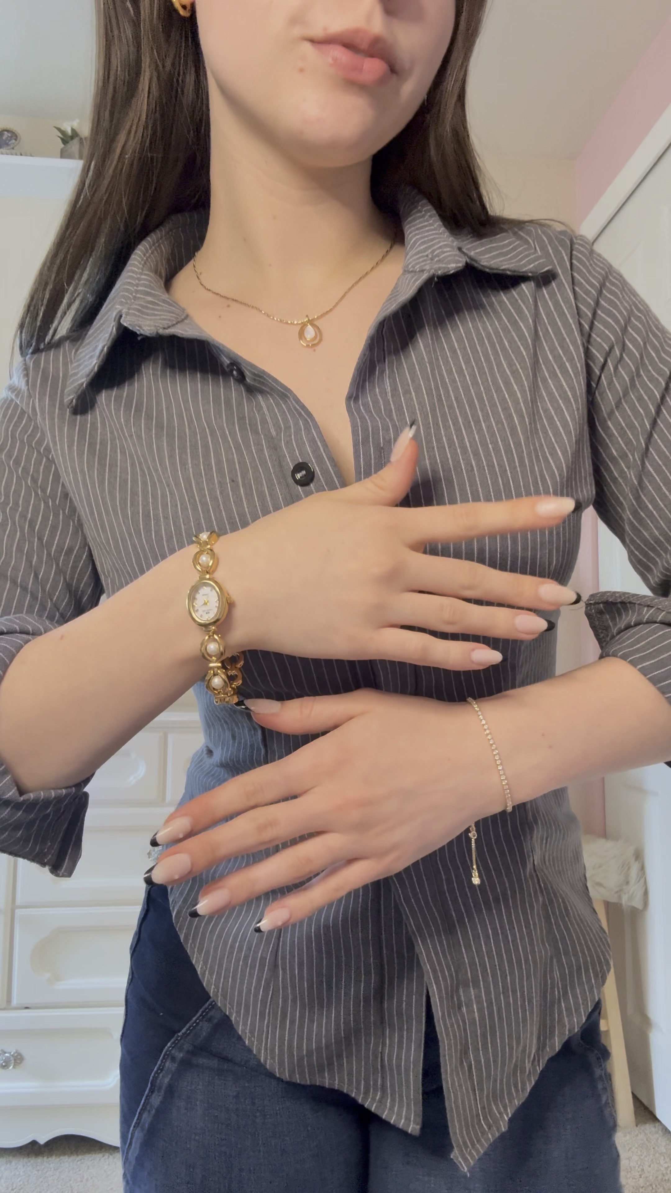 #ad OOTD with the cutest (and super affordable) jewelry from so lovely jewels!! Everything linked✨🤗 

Jewelry inspo / gold watches / gold necklaces / gold jewelry / gold bracelets / button down shirt outfit inspo / business casual outfits / flare jeans outfits / Miss me jeans / striped button up outfit / jewelry outfit / watch inspo / watches jewelry / Amazon fashion / amazon fashion finds / amazon clothes / amazon clothing / amazon style / flare jeans outfits / dark wash flare jeans outfit / dark wash jeans outfit / Flare jeans / flare jeans outfits / flare pants / flare denim / womens flare jeans / high rise flare jeans / dainty jewelry / everyday jewelry / formal jewelry / fashion jewelry / gold jewelry / gold jewlery / wedding guest jewelry / jewelry necklaces / jewelry stacking / jewelry stacks / vintage jewelry / women’s jewelry / waterproof jewelry / women’s gold watches / gifts for her / valentines gifts for her / watches women


#LTKFindsUnder50 #LTKStyleTip #LTKFindsUnder100