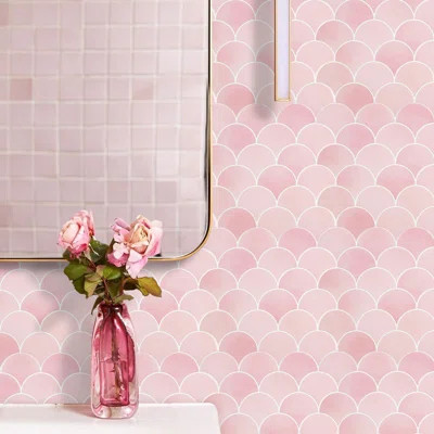 Peel And Stick Backsplash Fish Scale Tile, Removable Backsplash 3d Adhesive Stick On Wall Tiles (set Of 10) | Wayfair North America