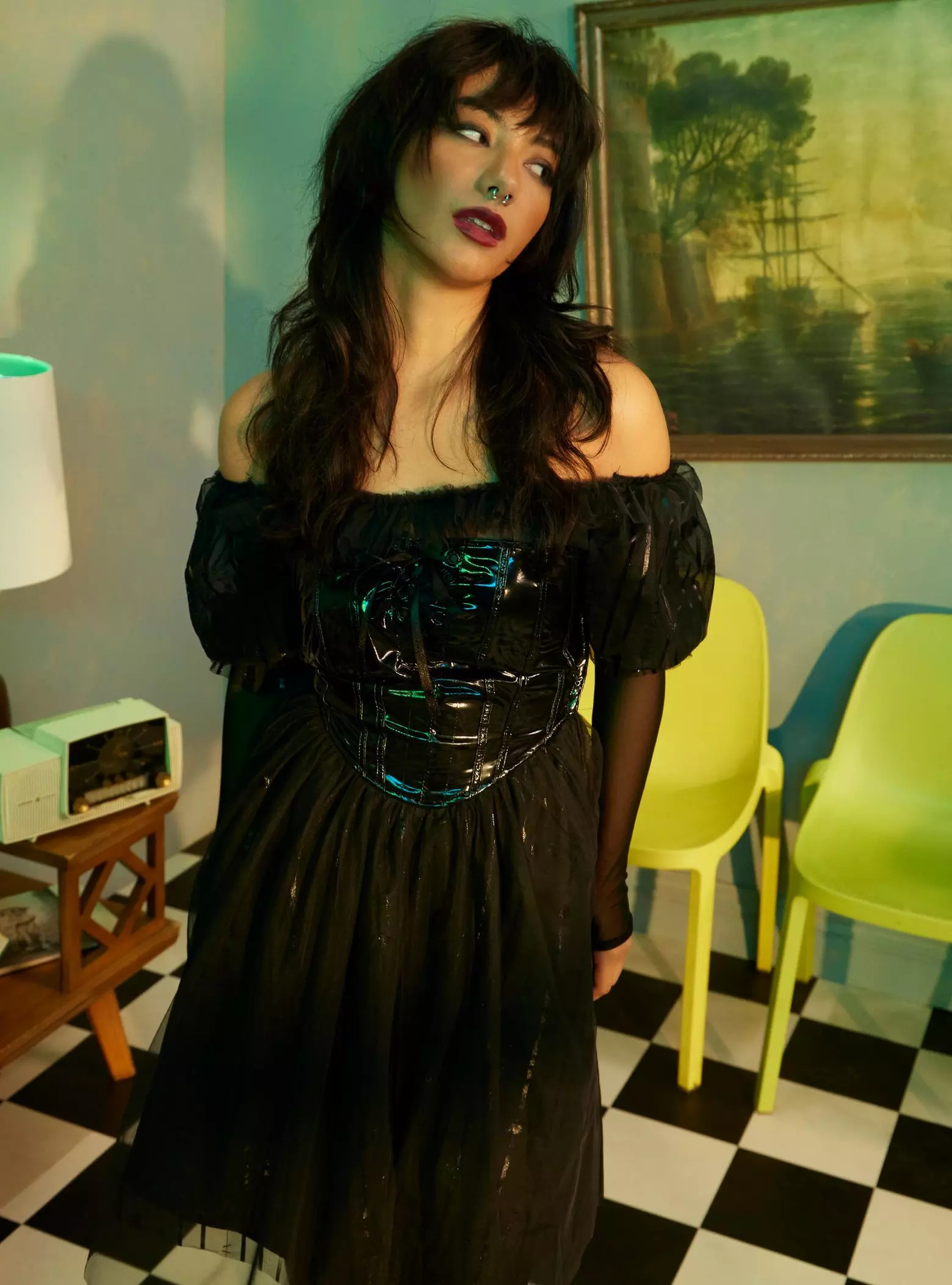 Beetlejuice Beetlejuice Delores Lace-Up Dress | Hot Topic