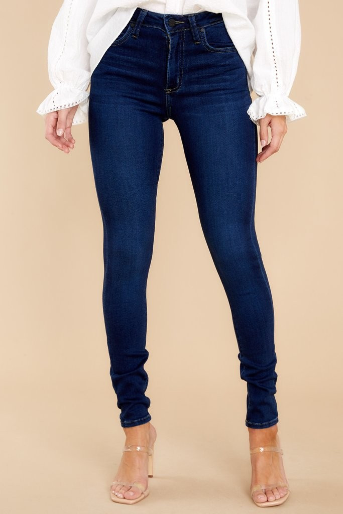 When You're Around Dark Wash Skinny Jeans | Red Dress 