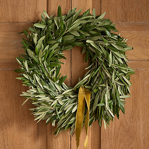 Fresh Olive Leaf Wreath | Terrain