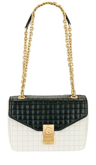 Celine Quilted C Bag in Black & White | Revolve Clothing (Global)