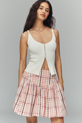 Maeve Basque-Waist Mini Skort | Anthropologie (US)