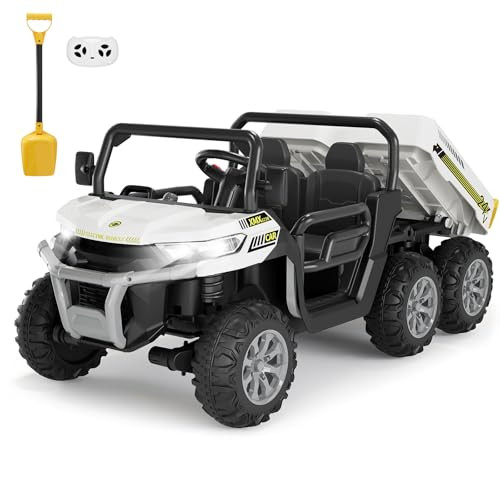 24V 2 Seater Ride On Dump Truck for Big Kids - Electric Ride On Car with Auto-Lifting Bed, 4x75W ... | Amazon (US)