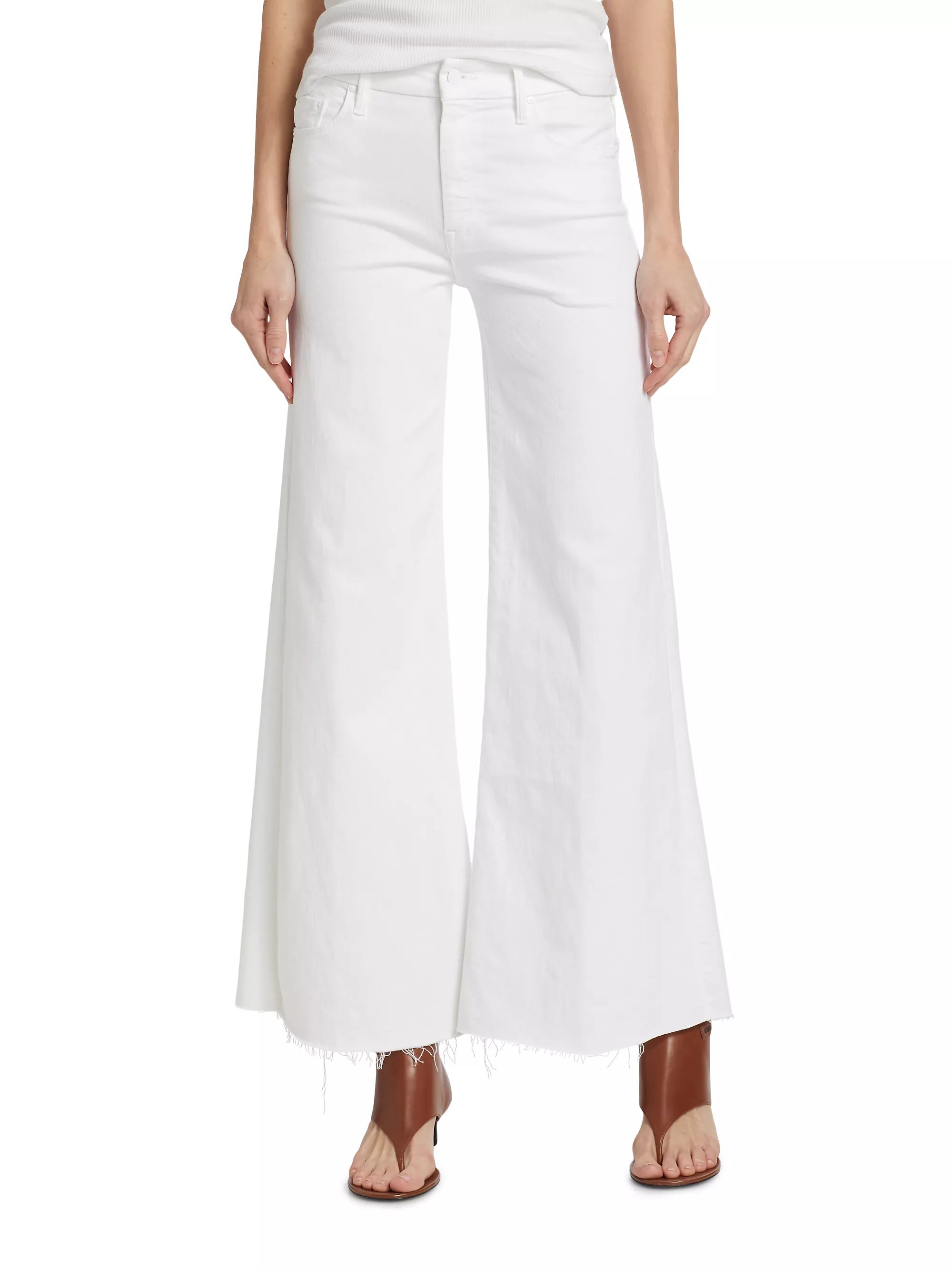 The Roller Fray Mid-Rise Wide-Leg Pants | Saks Fifth Avenue