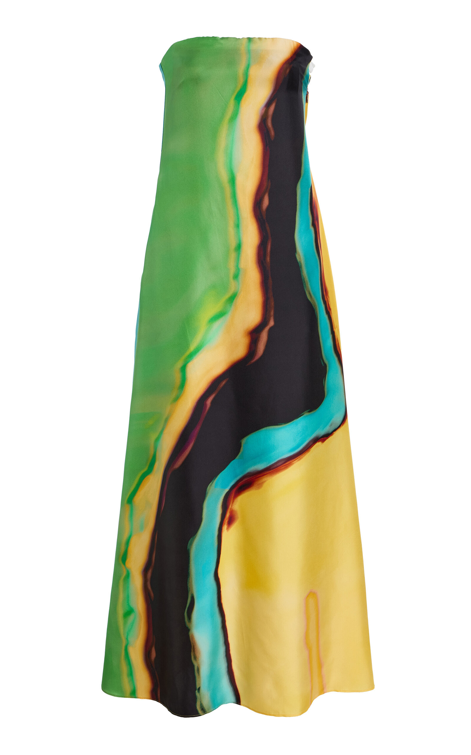 Aura Strapless Silk Midi Dress | Moda Operandi (Global)