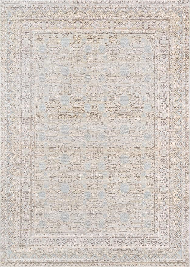 Momeni Rugs Isabella Traditional Oriental Flat Weave Area Rug, 5'3" x 7'3", Blue | Amazon (US)