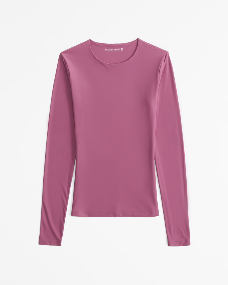 Soft Matte Seamless Tuckable Long-Sleeve Top | Abercrombie & Fitch (US)
