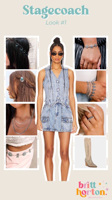 Getting ready for Stagecoach! How cute is this outfit?! You could even wear the denim vest with different bottoms or the denim skirt with a different top in the future! And the accessories are so perfect to wear all summer! 

#LTKfindsunder50 #LTKFestival #LTKSeasonal